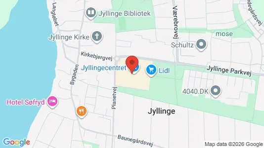 Erhvervslejemål til salg i Jyllinge - kort over placeringen
