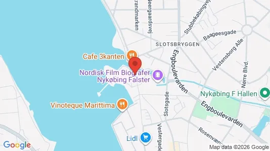 Erhvervslejemål til salg i Nykøbing Falster - kort over placeringen