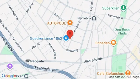 Erhvervslejemål til leje i København NV - kort over placeringen