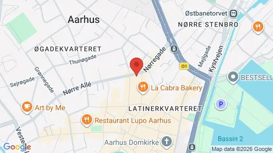 Boligudlejningsejendomme til salg i Århus C - kort over placeringen