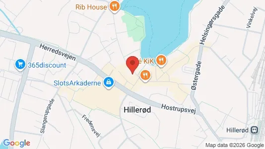 Erhvervslejemål til leje i Hillerød - kort over placeringen