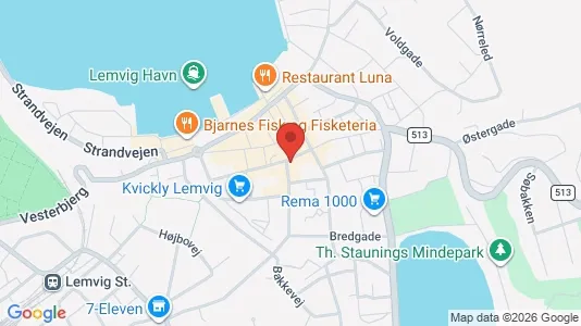 Erhvervslejemål til leje i Lemvig - kort over placeringen