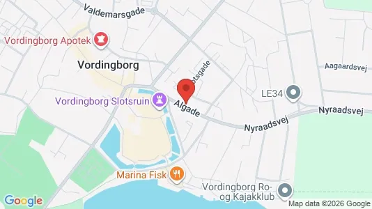 Erhvervslejemål til salg i Vordingborg - kort over placeringen