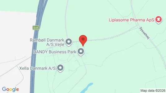 Erhvervslejemål til leje i Vejle Centrum - kort over placeringen