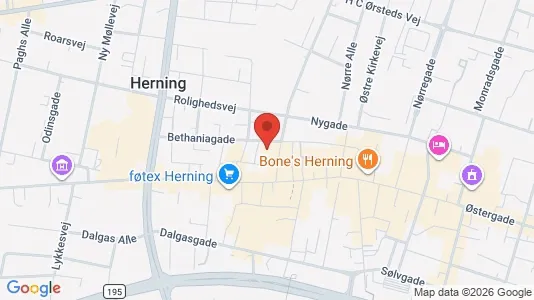 Erhvervslejemål til leje i Herning - kort over placeringen