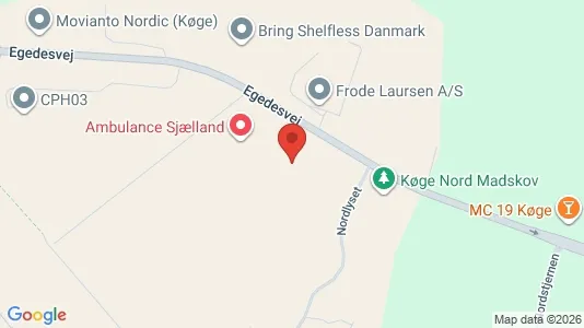 Erhvervslejemål til leje i Køge - kort over placeringen