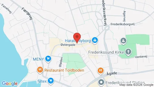 Erhvervslejemål til salg i Frederikssund - kort over placeringen