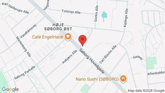 Erhvervslejemål til salg i Søborg - kort over placeringen
