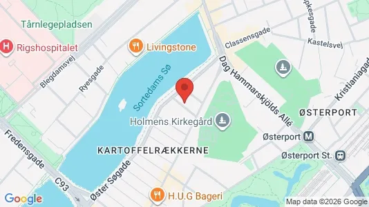 Boligudlejningsejendomme til salg i Østerbro - kort over placeringen