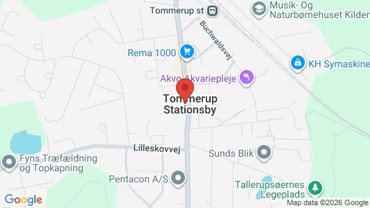 Erhvervslejemål til leje i Tommerup - kort over placeringen