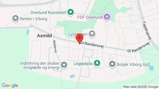 Erhvervslejemål til salg i Viborg - kort over placeringen