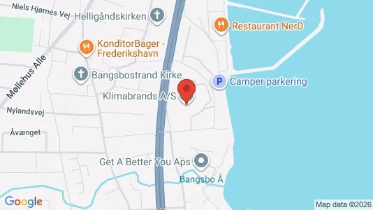 Lagerlokaler til leje i Frederikshavn - kort over placeringen