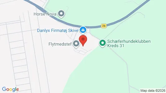 Erhvervslejemål til leje i Skive - kort over placeringen