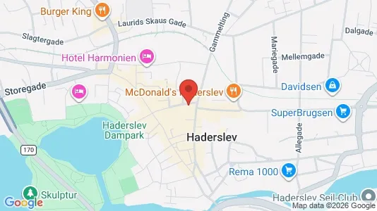 Kontorlokaler til leje i Haderslev - kort over placeringen