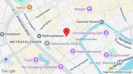 Kontorlokaler til leje i København K - kort over placeringen