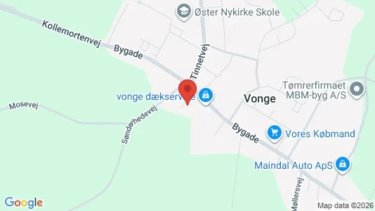 Erhvervslejemål til leje i Vonge - kort over placeringen