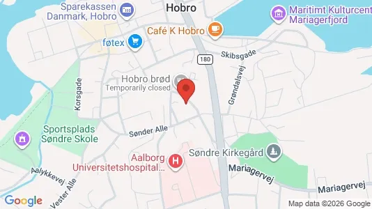 Erhvervslejemål til leje i Hobro - kort over placeringen