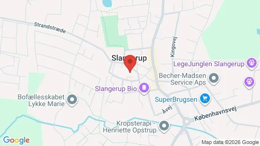 Kontorlokaler til leje i Slangerup - kort over placeringen