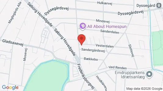 Kliniklokaler til leje i Dyssegård - kort over placeringen