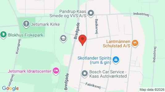 Lagerlokaler til salg i Pandrup - kort over placeringen