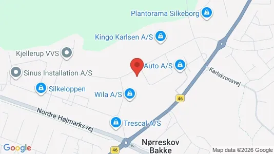 Lagerlokaler til salg i Silkeborg - kort over placeringen