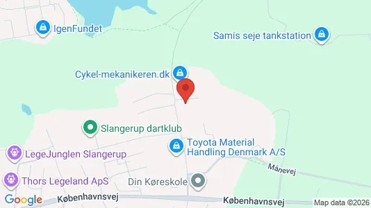 Lagerlokaler til leje i Slangerup - kort over placeringen