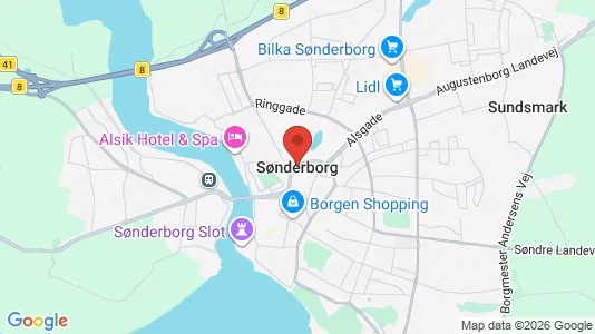 Butikslokaler til leje i Sønderborg - Foto fra Google Street View