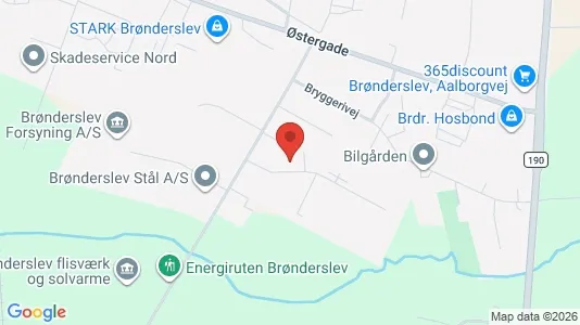 Erhvervslejemål til leje i Brønderslev - Foto fra Google Street View