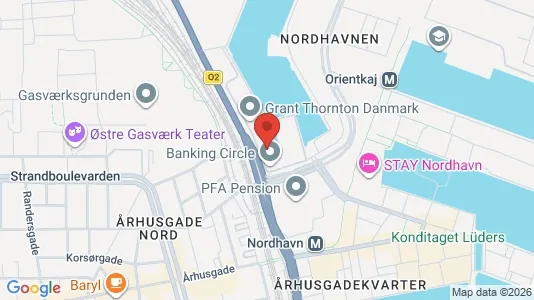 Erhvervslejemål til leje i Østerbro - kort over placeringen