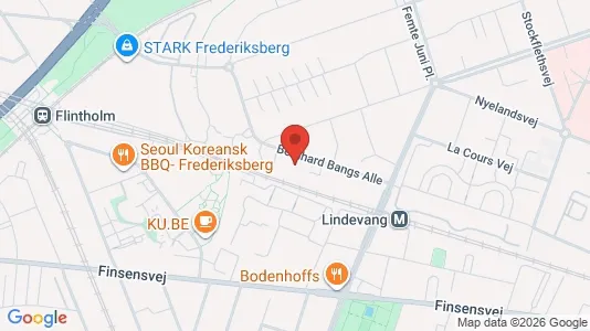 Erhvervslejemål til leje i Frederiksberg - kort over placeringen
