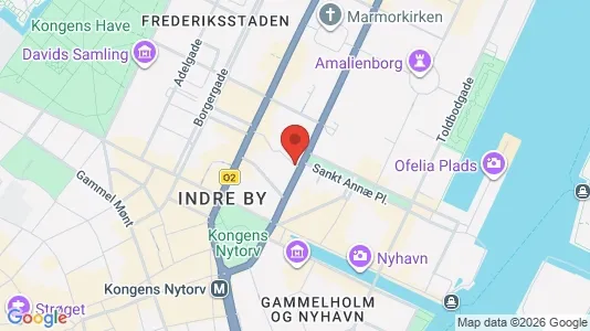 Erhvervslejemål til leje i København K - kort over placeringen