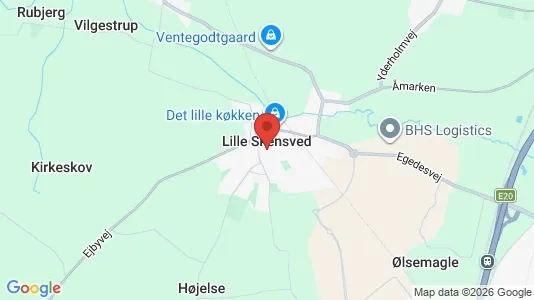 Erhvervsgrunde til salg i Lille Skensved - kort over placeringen