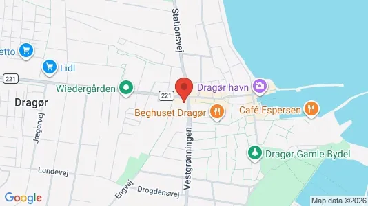Erhvervslejemål til salg i Dragør - kort over placeringen