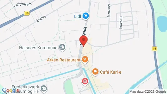 Erhvervsgrunde til salg i Frederiksværk - kort over placeringen