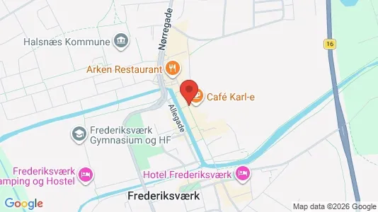 Boligudlejningsejendomme til salg i Frederiksværk - kort over placeringen