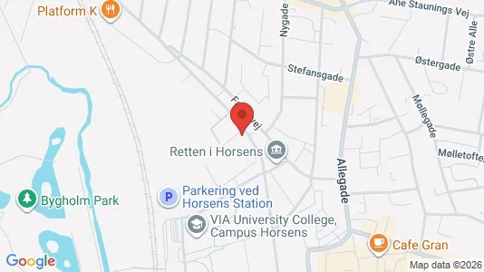 Kontorlokaler til leje i Horsens - kort over placeringen