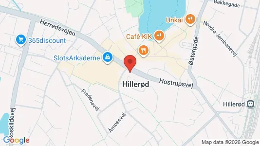 Kliniklokaler til leje i Hillerød - kort over placeringen