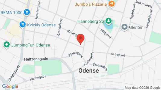Erhvervslejemål til salg i Odense C - kort over placeringen