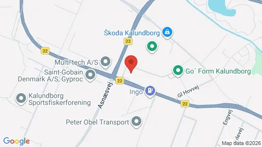 Lagerlokaler til leje i Kalundborg - kort over placeringen