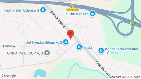 Kontorlokaler til leje i Odense S - kort over placeringen
