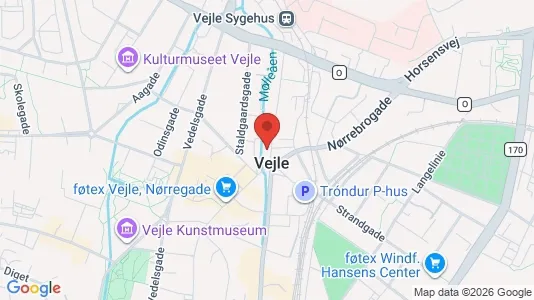 Erhvervslejemål til leje i Vejle Centrum - Foto fra Google Street View