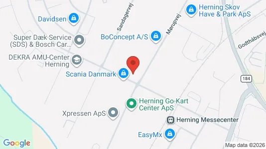 Lagerlokaler til leje i Herning - kort over placeringen