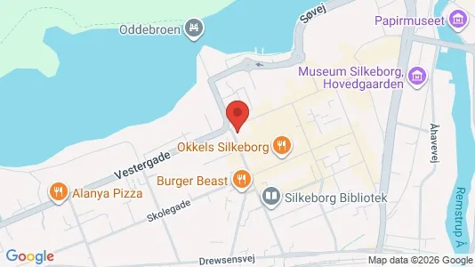 Erhvervslejemål til leje i Silkeborg - kort over placeringen