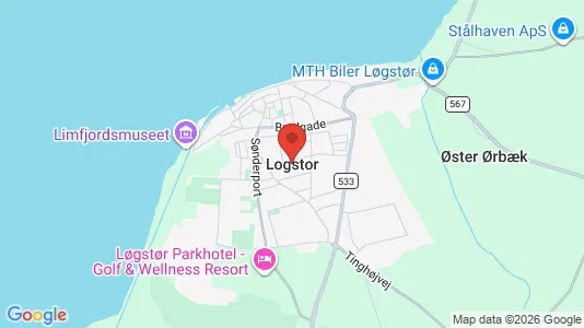 Erhvervslejemål til salg i Løgstør - kort over placeringen
