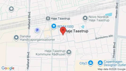Kontorlokaler til leje i Taastrup - kort over placeringen
