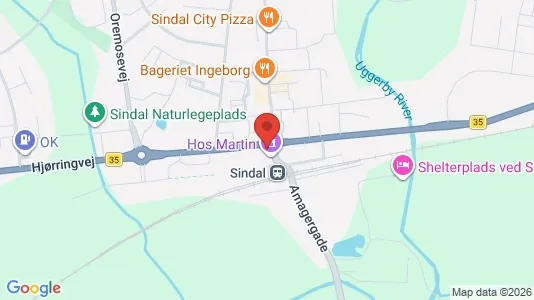 Boligudlejningsejendomme til salg i Sindal - kort over placeringen
