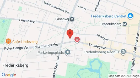 Erhvervslejemål til leje i Frederiksberg - kort over placeringen