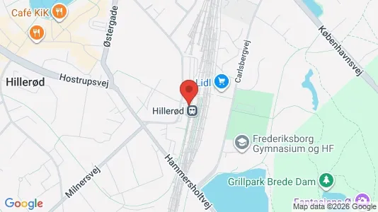 Kontorlokaler til leje i Hillerød - kort over placeringen