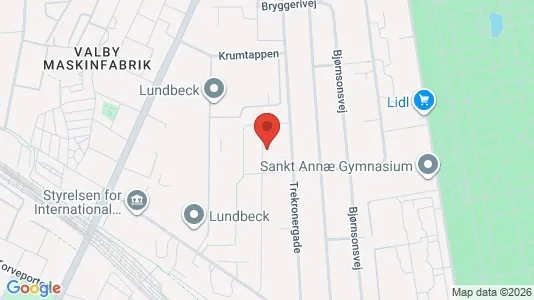 Kontorlokaler til salg i Valby - kort over placeringen