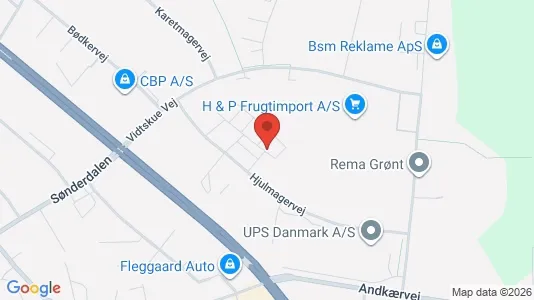 Lagerlokaler til leje i Vejle Centrum - kort over placeringen